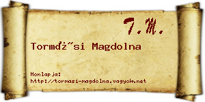 Tormási Magdolna névjegykártya