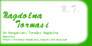 magdolna tormasi business card